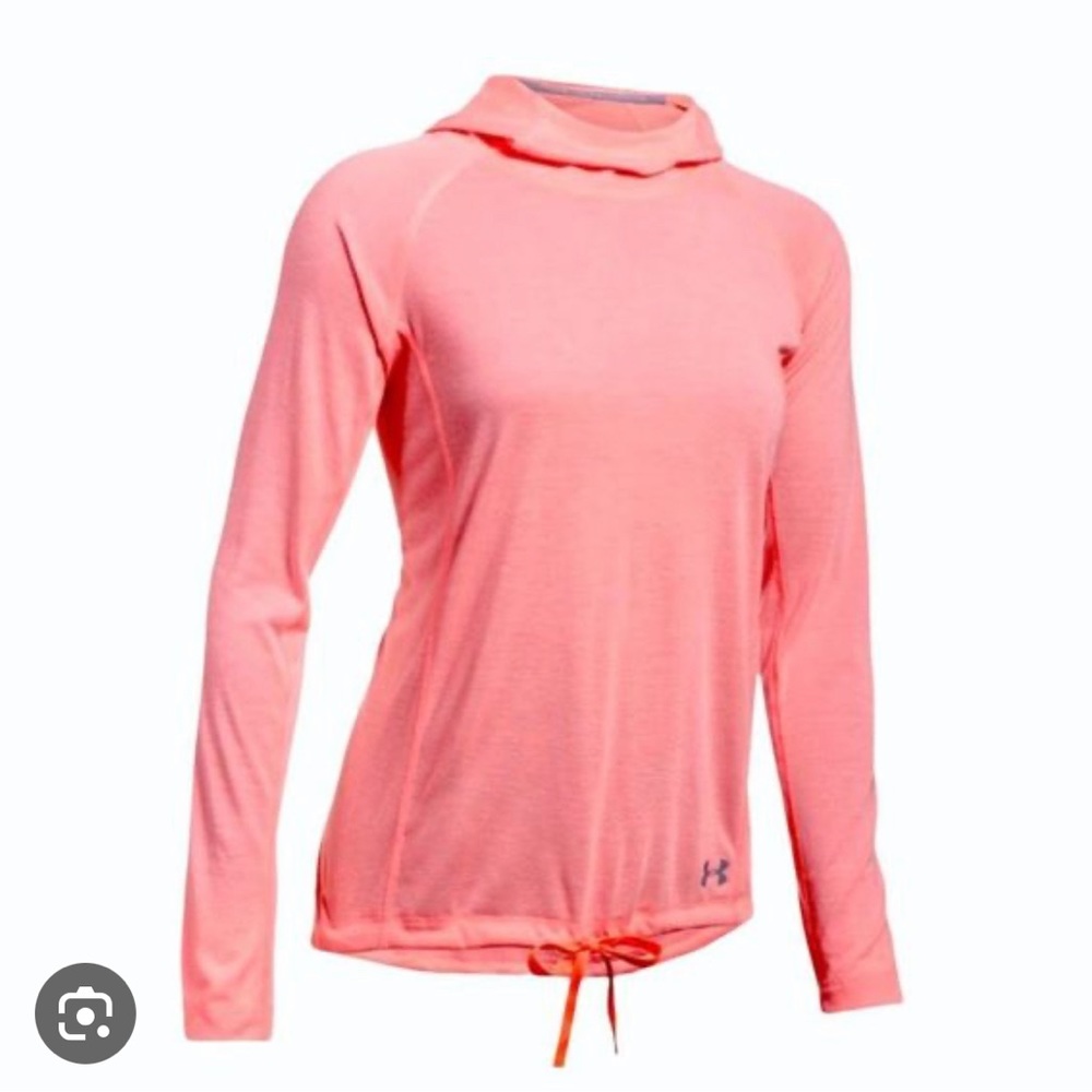 Under Armour Heatgear Threadborne Pink Train Twist Hoodie Small